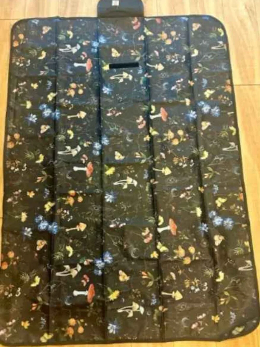 New Fairyloot Picnic Blanket with Carrying Handle Mushrooms, Moths, Flowers